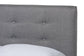 Jonesy Mid-Century Modern Transitional Grey Fabric Upholstered Queen Size 3-Piece Bedroom Set FredCo