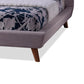 Jonesy Scandinavian Style Mid-century Beige Fabric Upholstered King Size Platform Bed FredCo