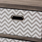 Jorah Modern and Contemporary Grey and White Fabric Upholstered Greywashed Wood 4-Basket Storage Unit FredCo