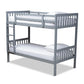 Jude Modern and Contemporary Grey Finished Wood Twin Size Bunk Bed FredCo