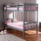 Jude Modern and Contemporary Grey Finished Wood Twin Size Bunk Bed FredCo