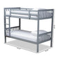 Jude Modern and Contemporary Grey Finished Wood Twin Size Bunk Bed FredCo