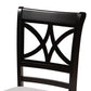 Julia Modern and Contemporary Grey Fabric Upholstered and Dark Brown Finished Wood 5-Piece Dining Set FredCo