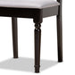 Julie Modern and Contemporary Grey Fabric Upholstered and Dark Brown Finished Wood 5-Piece Dining Set FredCo