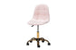 Kabira Contemporary Glam and Luxe Blush Pink Velvet Fabric and Gold Metal Swivel Office chair FredCo