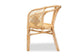 Kagama Modern Bohemian Natural Brown Rattan Dining Chair FredCo