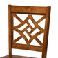 Kaila Modern and Contemporary Walnut Brown Finished Wood 5-Piece Dining Set FredCo