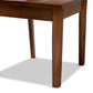 Kaila Modern and Contemporary Walnut Brown Finished Wood 5-Piece Dining Set FredCo