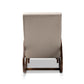 Kaira Modern and Contemporary 2-Piece Light Beige Fabric Upholstered and Walnut-Finished Wood Rocking Chair and Ottoman Set FredCo