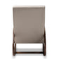 Kaira Modern and Contemporary Light Beige Fabric Upholstered and Walnut-Finished Wood Rocking Chair FredCo