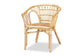 Kaka Modern Bohemian Natural Brown Rattan Dining Chair FredCo