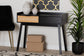 Kalani Mid-Century Modern Two-Tone Espresso Brown and Natural Brown Finished Wood 2-Drawer Console Table FredCo