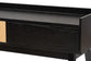 Kalani Mid-Century Modern Two-Tone Espresso Brown and Natural Brown Finished Wood 2-Drawer Console Table FredCo