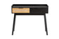 Kalani Mid-Century Modern Two-Tone Espresso Brown and Natural Brown Finished Wood 2-Drawer Console Table FredCo