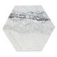 Kalena Modern and Contemporary Gold Metal End Table with Marble Tabletop FredCo