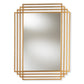 Kalinda Art Deco Antique Gold Finished Rectangular Accent Wall Mirror FredCo