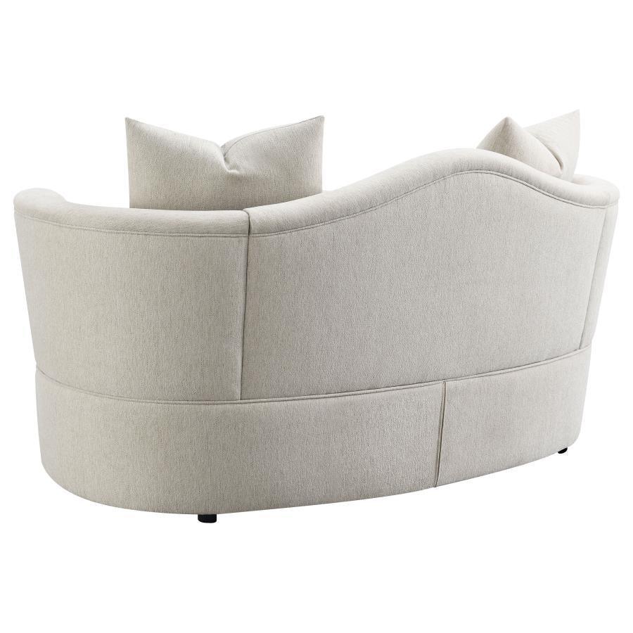 Kamilah 2-piece Upholstered Living Room Set with Camel Back Beige 511151-S2 Coaster FredCo