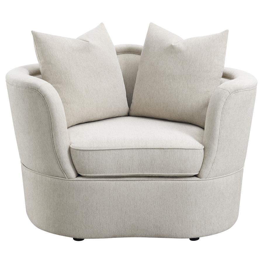 Kamilah 3-piece Upholstered Living Room Set with Camel Back Beige 511151-S3 Coaster FredCo
