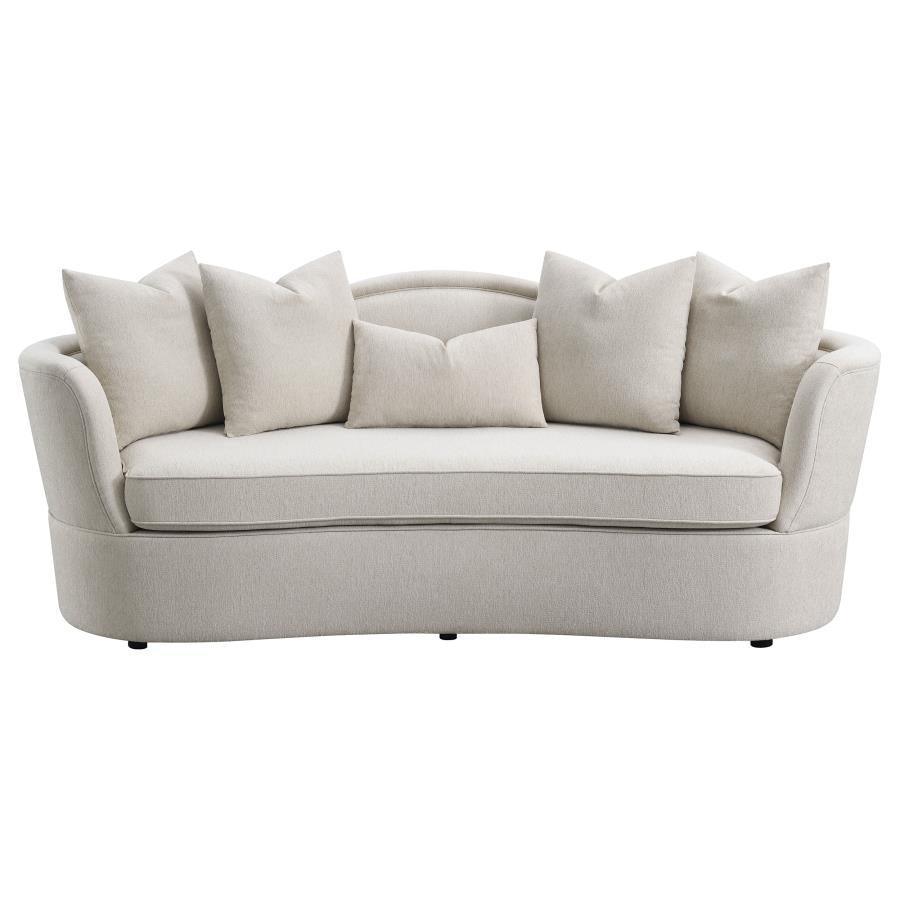 Kamilah 3-piece Upholstered Living Room Set with Camel Back Beige 511151-S3 Coaster FredCo