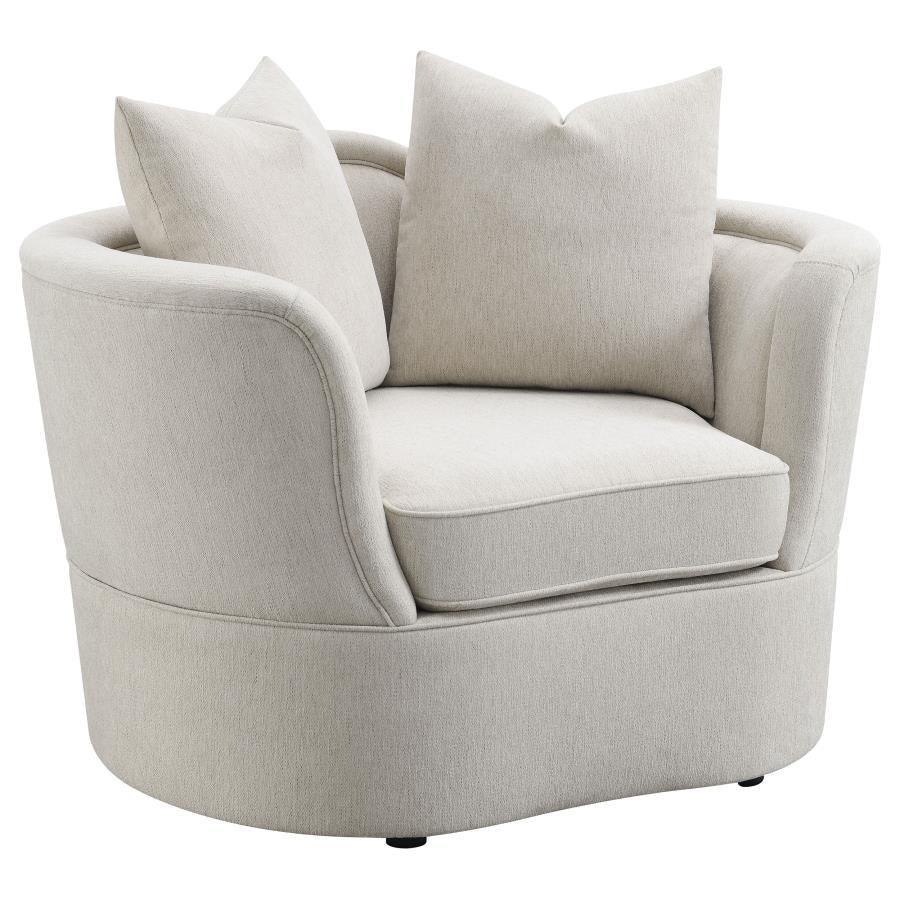 Kamilah 3-piece Upholstered Living Room Set with Camel Back Beige 511151-S3 Coaster FredCo