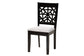 Karel Modern Grey Fabric and Espresso Brown Finished Wood 5-Piece Dining Set FredCo