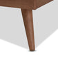 Karine Mid-Century Modern Walnut Brown Finished Wood Full Size Platform Bed FredCo