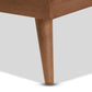 Karine Mid-Century Modern Walnut Brown Finished Wood Full Size Platform Bed Frame FredCo