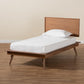 Karine Mid-Century Modern Walnut Brown Finished Wood Twin Size Platform Bed FredCo