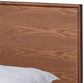 Karine Mid-Century Wood Full Platform Bed in Walnut Brown FredCo