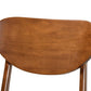 Katya Mid-Century Modern Grey Fabric Upholstered and Walnut Brown Finished Wood 5-Piece Dining Set FredCo