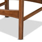 Katya Mid-Century Modern Sand Fabric Upholstered and Walnut Brown Finished Wood 2-Piece Counter Stool Set FredCo