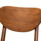 Katya Mid-Century Modern Walnut Brown Finished Wood 2-Piece Counter Stool Set FredCo