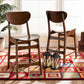 Katya Mid-Century Modern Walnut Brown Finished Wood 2-Piece Counter Stool Set FredCo