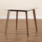 Kaylee Mid-Century Modern Transitional Walnut Brown Finished Wood Dining Table with Faux Marble Tabletop FredCo