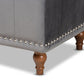 Kaylee Modern and Contemporary Grey Velvet Fabric Upholstered Button-Tufted Storage Ottoman Bench FredCo