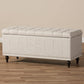 Kaylee Modern Classic Beige Fabric Upholstered Button-Tufting Storage Ottoman Bench FredCo
