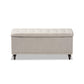 Kaylee Modern Classic Beige Fabric Upholstered Button-Tufting Storage Ottoman Bench FredCo