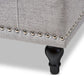 Kaylee Modern Classic Grayish Beige Fabric Upholstered Button-Tufting Storage Ottoman Bench FredCo