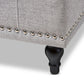 Kaylee Modern Classic Grayish Beige Fabric Upholstered Button-Tufting Storage Ottoman Bench FredCo