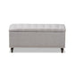 Kaylee Modern Classic Grayish Beige Fabric Upholstered Button-Tufting Storage Ottoman Bench FredCo