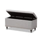 Kaylee Modern Classic Grayish Beige Fabric Upholstered Button-Tufting Storage Ottoman Bench FredCo