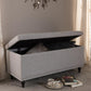 Kaylee Modern Classic Grayish Beige Fabric Upholstered Button-Tufting Storage Ottoman Bench FredCo