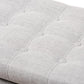 Kaylee Modern Classic Grayish Beige Fabric Upholstered Button-Tufting Storage Ottoman Bench FredCo