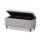 Kaylee Modern Classic Grayish Beige Fabric Upholstered Button-Tufting Storage Ottoman Bench FredCo
