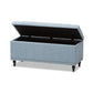 Kaylee Modern Classic Light Blue Fabric Upholstered Button-Tufting Storage Ottoman Bench FredCo