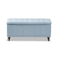 Kaylee Modern Classic Light Blue Fabric Upholstered Button-Tufting Storage Ottoman Bench FredCo