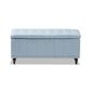 Kaylee Modern Classic Light Blue Fabric Upholstered Button-Tufting Storage Ottoman Bench FredCo