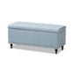 Kaylee Modern Classic Light Blue Fabric Upholstered Button-Tufting Storage Ottoman Bench FredCo