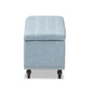 Kaylee Modern Classic Light Blue Fabric Upholstered Button-Tufting Storage Ottoman Bench FredCo