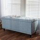 Kaylee Modern Classic Light Blue Fabric Upholstered Button-Tufting Storage Ottoman Bench FredCo